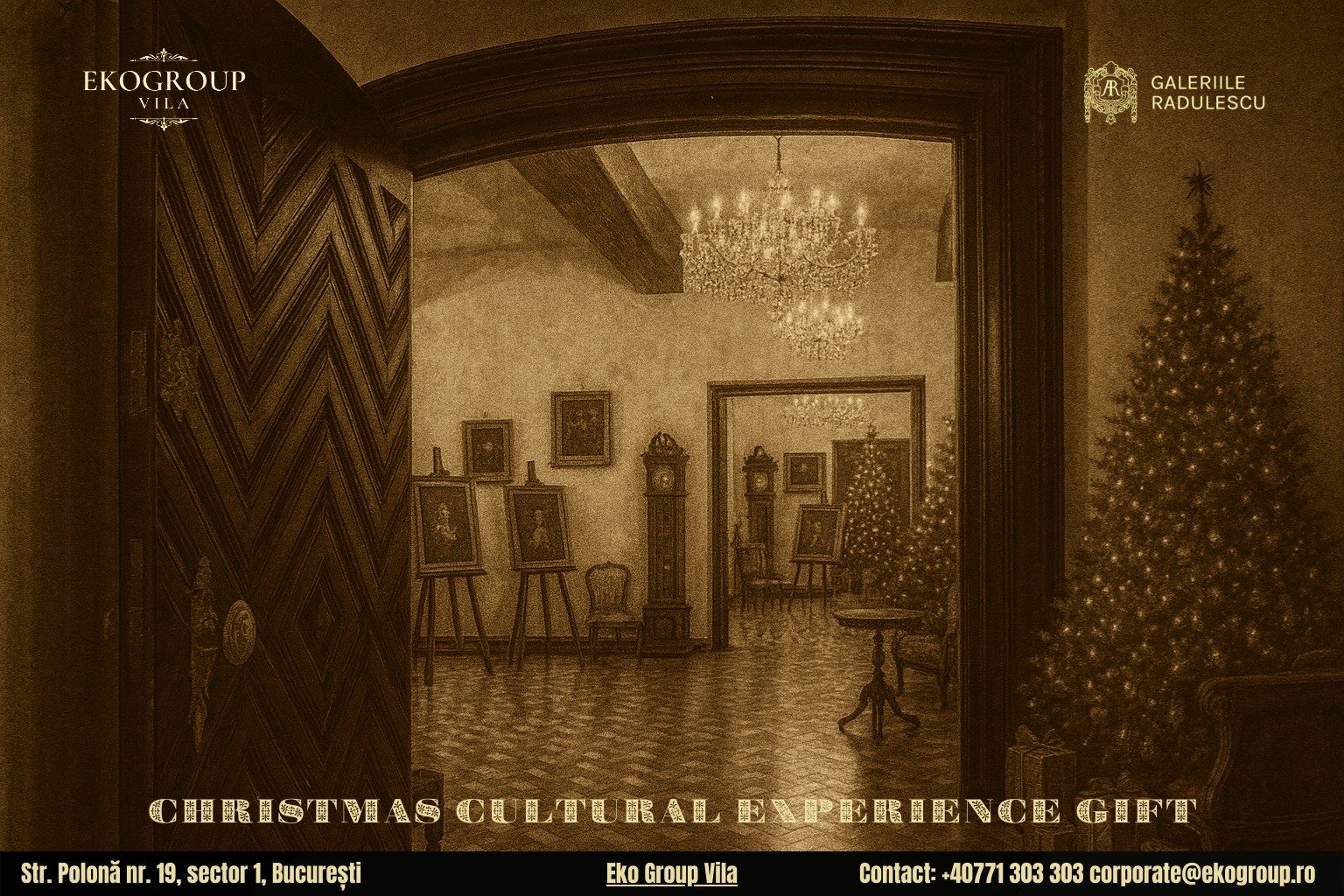 Cadou de Crăciun inspirat: călătorie în farmecul Crăciunului anilor ’30 la Eko Group Vila